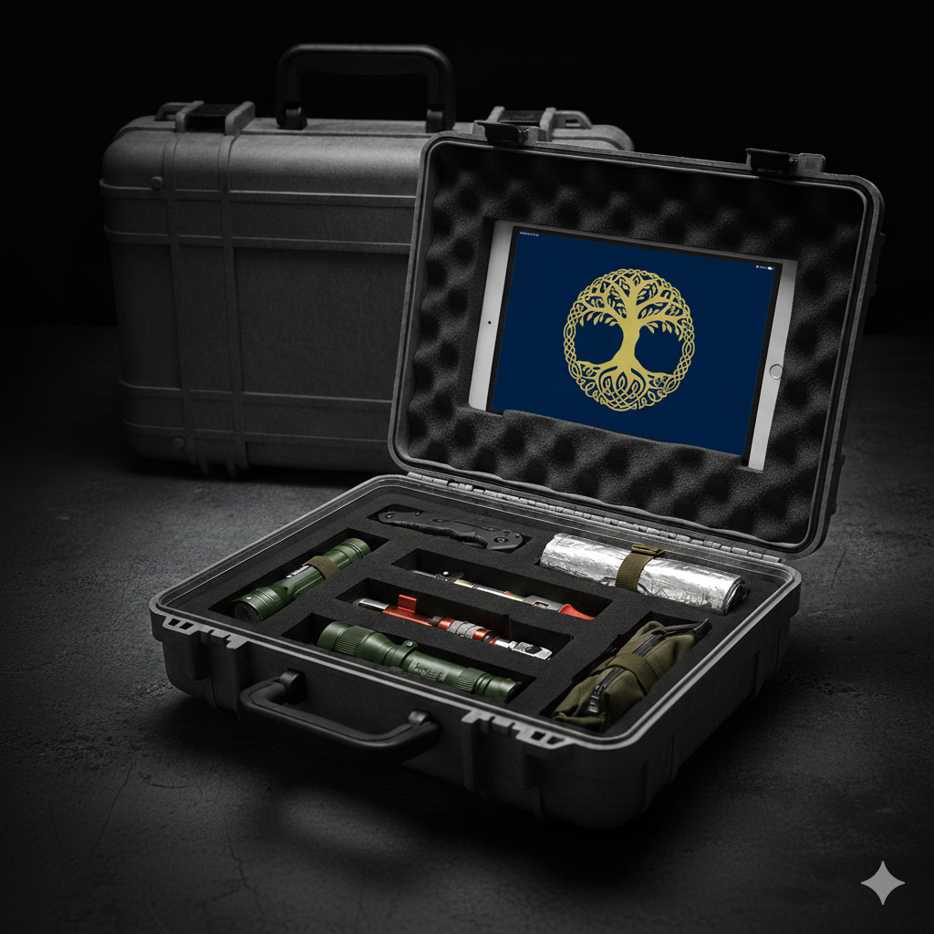 RagnarokBox with iPad and survival gear